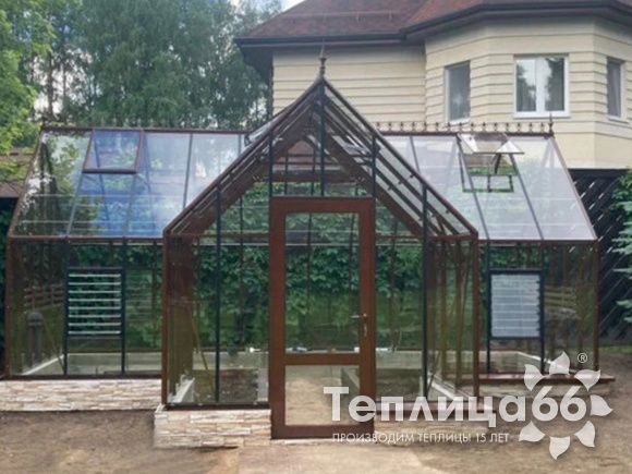 Теплица botanik T Style 45 Standard с тамбуром Standard, под стекло, ширина 2,8 м